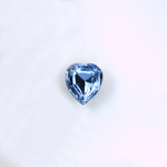 Glass Point Back Foiled Tin Table Cut (TTC) Stone - Heart 06x5MM LT SAPPHIRE