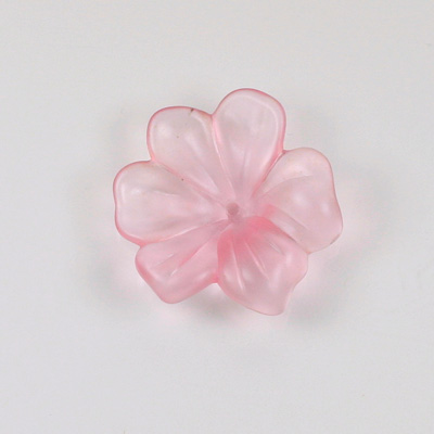 Plastic Flower with Center Hole - 30MM SATIN ROSE