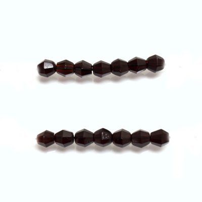 Czech Glass Fire Polished Bead - Bicone 04MM GARNET