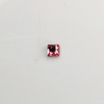 Czech Glass Flat Back Rose Cut Stone - Square 04x4MM ROSE Foiled