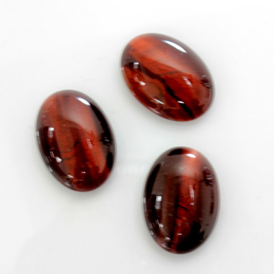 Gemstone Cabochon - Oval 18x13MM TIGEREYE RED