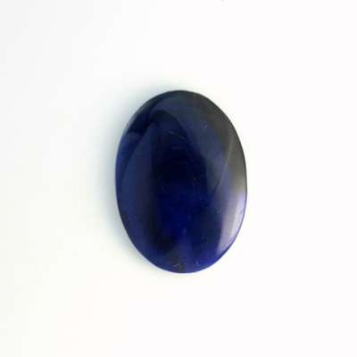 German Plastic Flat Back Buff Top Cabochon - Oval 25x18MM LAPIS MATRIX