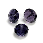 Chinese Cut Crystal Bead - Rondelle 08x10MM TANZANITE