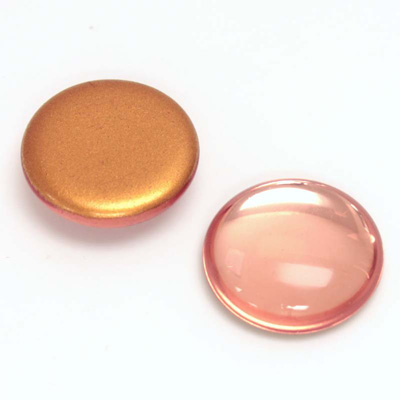 Glass Medium Dome Foiled Cabochon - Round 20MM ROSALINE