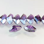 Chinese Cut Crystal Bead - Fancy 19x10MM VIOLET LUSTER