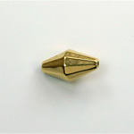 Metalized Plastic Faceted Bead - Bicone 16x10MM GOLD