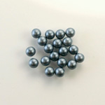 Czech Glass Pearl No-Hole Ball - 4MM DARK GREY 70445