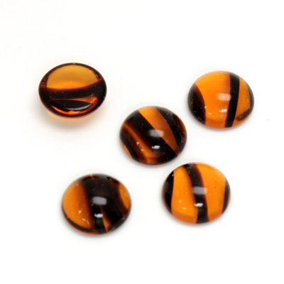 Glass Medium Dome Cabochon - Round 11MM TORTOISE