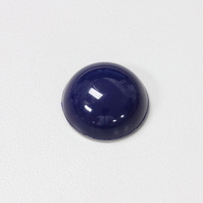 Plastic Flat Back Opaque Cabochon - Round 20MM LAPIS BLUE