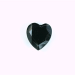 Glass Point Back Tin Table Cut (TTC) Opaque - Heart 12x11MM JET