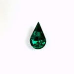 Glass Point Back Foiled Tin Table Cut (TTC) Stone - Pear 10x6MM EMERALD