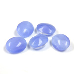 Glass Point Back Buff Top Stone Opaque Doublet - Oval 10x8MM BLUE MOONSTONE