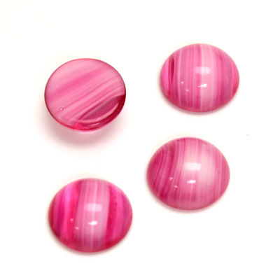 Glass Medium Dome Cabochon - Round 13MM PORPHYR ROSE