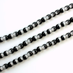 Czech Pressed Glass Bead - Smooth Round 04MM CRYSTAL-BLACK