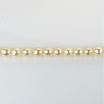 Czech Glass Pearl Bead - Round Faceted Golf 4MM OFF WHITE 70401