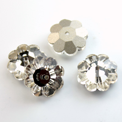 Chinese Crystal Sew-On Stone - Flower Margarita 12MM CRYSTAL