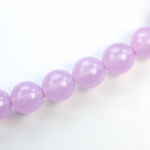Czech Pressed Glass Bead - Smooth Round 12MM COATED LAVENDER AMETHYST