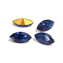 Swarovski Crystal Foiled Point Back Tin Table Cut (TTC) Fancy Stone - Navette 10x5MM CAPRI BLUE