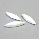 Swarovski Crystal Foiled Point Back Tin Table Cut (TTC) Fancy Stone - Navette 15x4MM CHALKWHITE