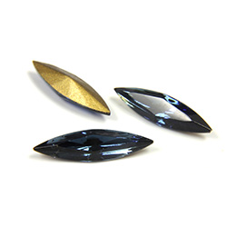 Swarovski Crystal Foiled Point Back Tin Table Cut (TTC) Fancy Stone - Navette 15x4MM MONTANA