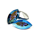 Swarovski Crystal Foiled Point Back Tin Table Cut (TTC) Fancy Stone - Navette 15x7MM CAPRI BLUE AB