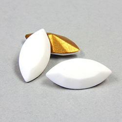 Swarovski Crystal Foiled Point Back Tin Table Cut (TTC) Fancy Stone - Navette 15x7MM CHALKWHITE