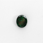 Glass Point Back Foiled Tin Table Cut (TTC) Stone - Oval 12x10MM EMERALD
