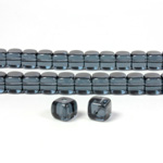 Czech Pressed Glass Bead - Cube 05x7MM MONTANA