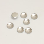 Plastic Flat Back Foiled Cabochon - Round 07MM CRYSTAL