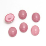 Glass Medium Dome Cabochon - Oval 10x8MM MOONSTONE PINK
