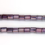 Czech Glass Fire Polished Bead - Atlas 06x4MM LUMI COAT PURPLE