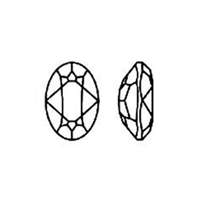 Swarovski Crystal Point Back Fancy Stone Unfoiled - Oval 06x4MM LIGHT AMETHYST