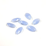 Glass Point Back Buff Top Stone Opaque Doublet - Navette 08x4MM BLUE MOONSTONE