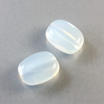 Plastic  Bead - Mixed Color Smooth Flat Keg 19x14MM WHITE OPAL