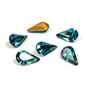 Swarovski Crystal Foiled Point Back Tin Table Cut (TTC) Fancy Stone - Pear 8x4.8MM BLUE ZIRCON