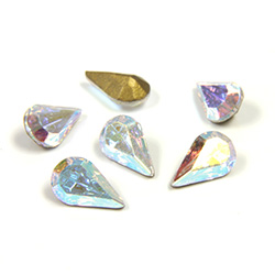 Swarovski Crystal Foiled Point Back Tin Table Cut (TTC) Fancy Stone - Pear 8x4.8MM CRYSTAL AB