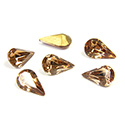 Swarovski Crystal Foiled Point Back Tin Table Cut (TTC) Fancy Stone - Pear 8x4.8MM LIGHT COLORADO TOPAZ