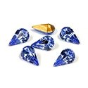 Swarovski Crystal Foiled Point Back Tin Table Cut (TTC) Fancy Stone - Pear 8x4.8MM LIGHT SAPPHIRE