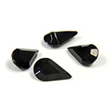 Swarovski Crystal Foiled Point Back Tin Table Cut (TTC) Fancy Stone - Pear 10x6MM JET