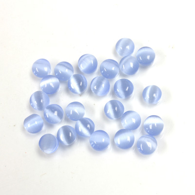 Fiber-Optic Cabochon - Round 04MM CAT'S EYE LT BLUE