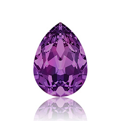 Swarovski Crystal Point Back Fancy Stone - Pear 10x7MM AMETHYST