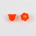 German Plastic Flower with Hole - Bell Shape 14x12MM MATTE HYACINTH