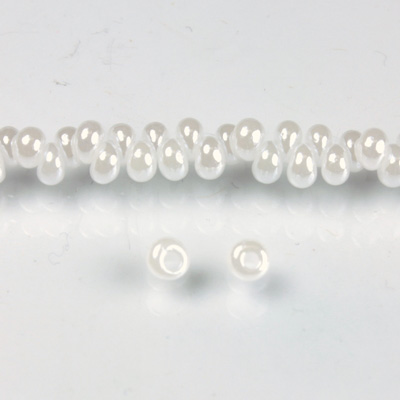 Preciosa Czech Glass Drop Seed Bead - 8/0 CEYLON WHITE 57102