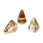 Preciosa Czech Pressed Glass Bead - Pyramid 07x11MM CRYSTAL CELSIAN