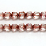 Czech Glass Fire Polished Bead - Cathedral 06MM CRYSTAL ROSE GOLD