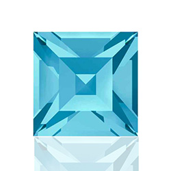 Swarovski Crystal Point Back Fancy Stone - Square 02MM AQUAMARINE