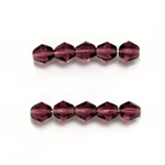 Czech Glass Fire Polished Bead - Bicone 06MM AMETHYST