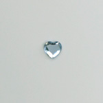 Glass Flat Back Rose Cut Fancy Foiled Stone  - Heart 06MM LT SAPPHIRE