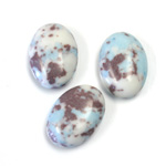 Synthetic Cabochon - Oval 18x13MM Matrix SX07 BROWN-TURQUOISE