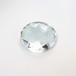 Plastic Flat Back Foiled Rauten Rose Rhinestone - Round 25MM CRYSTAL